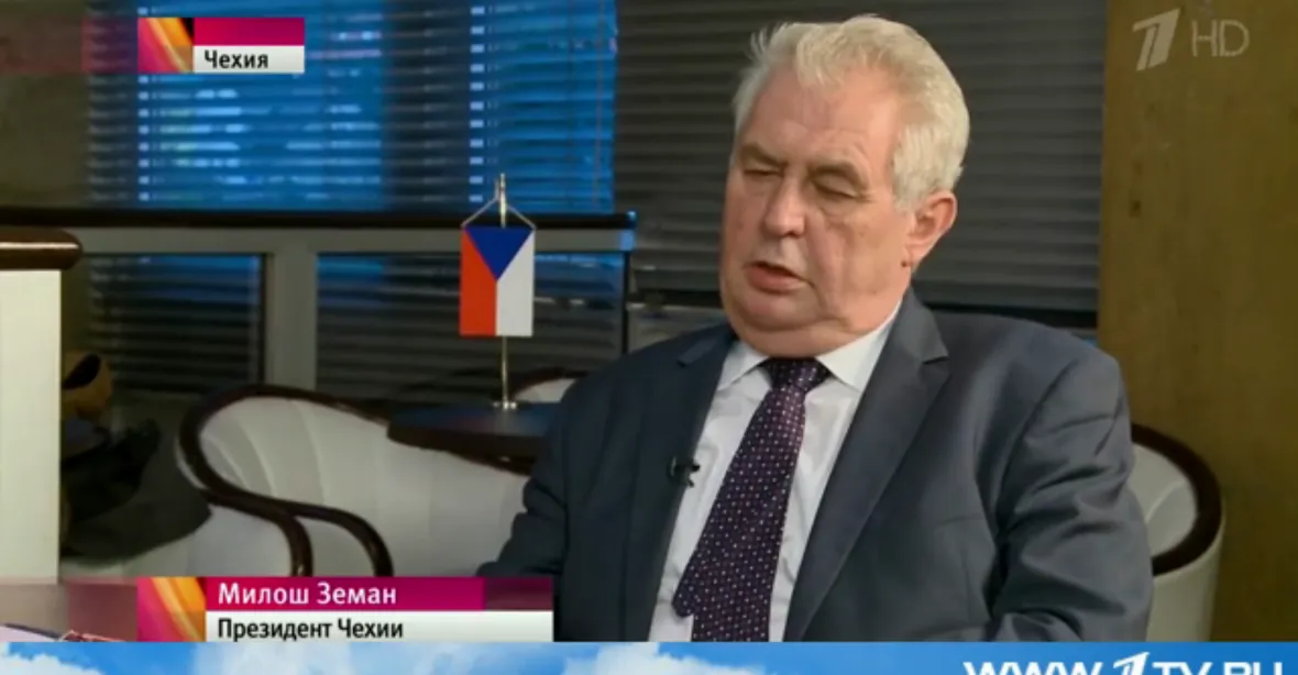 Zeman v ruské televizi opět kritizoval sankce