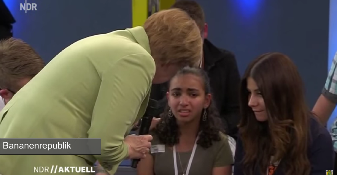 VIDEO: Tvrdá Merkelová rozbrečela malou Palestinku