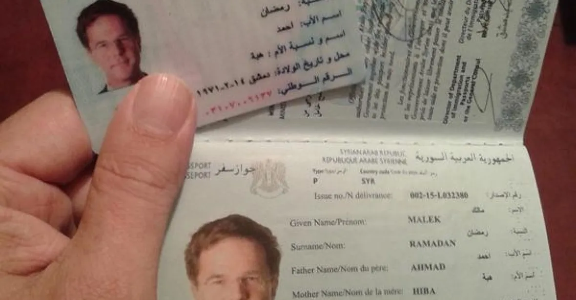 Falešný pas s fotkou premiéra? V Sýrii žádný problém