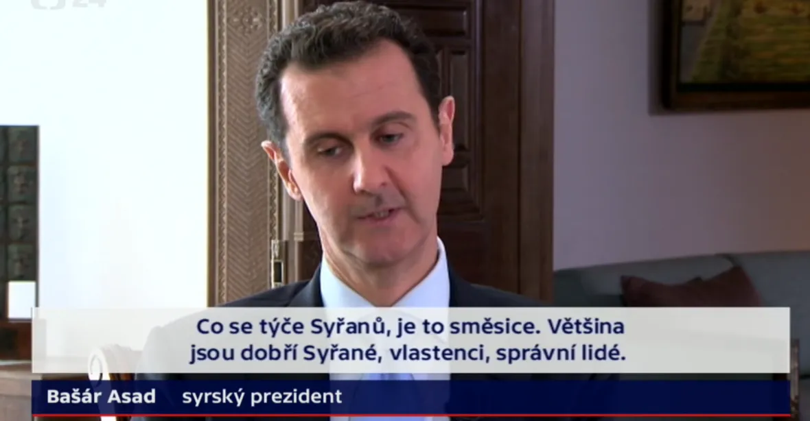 Mírová dohoda o Sýrii v Praze? Nejdřív musíme porazit teroristy, říká Asad