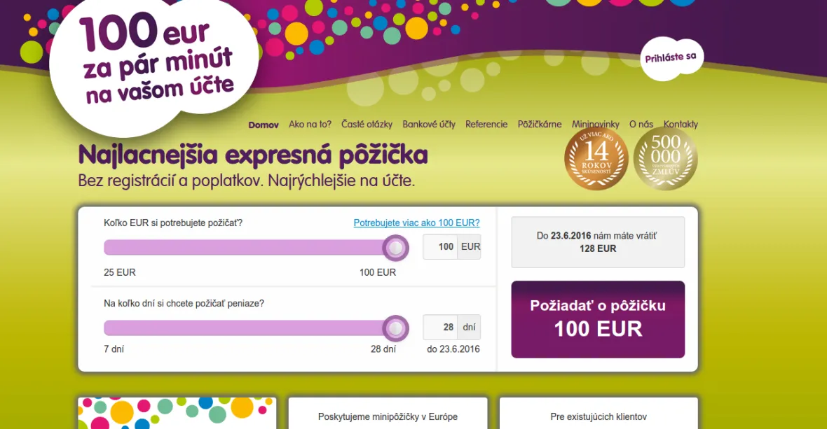 Vedle bankomatů i půjčkomaty. Češi je testují v Bratislavě i s úrokem 1800 %
