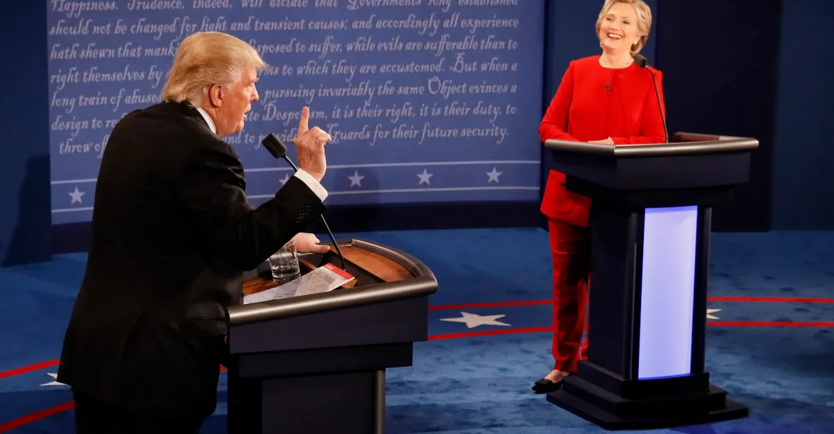 Debata zvýšila šance Hillary. Trump byl často v defenzívě