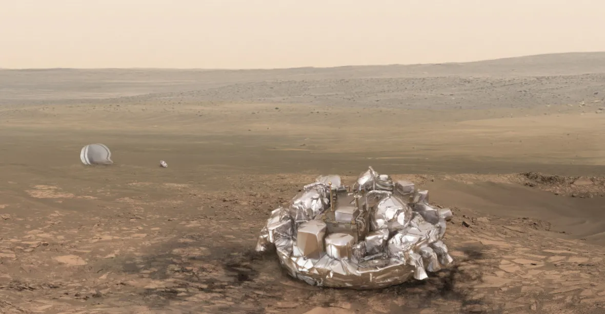 Modul Schiaparelli se roztříštil o povrch Marsu
