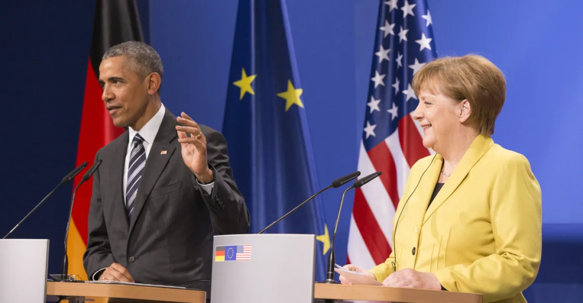 Německo chce spolupracovat s Trumpem, řekla Obamovi Merkelová