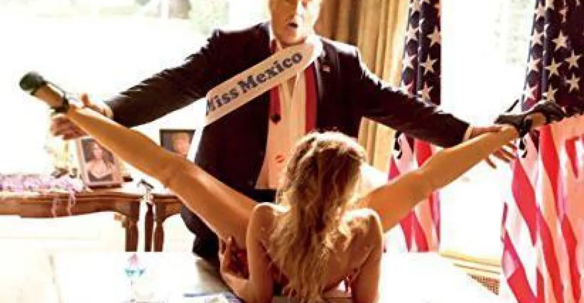 Trump roztahuje nohy Miss Mexico. Skončí snímky u soudu?