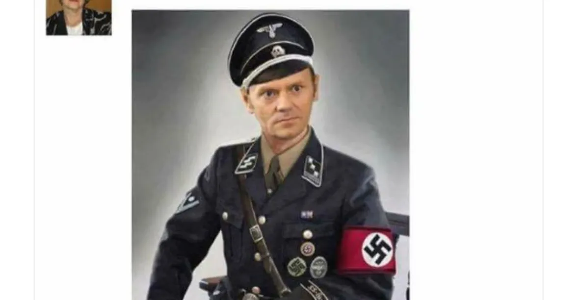 Poláci odvolali honorární konzulku kvůli fotomontáži Tuska v uniformě SS