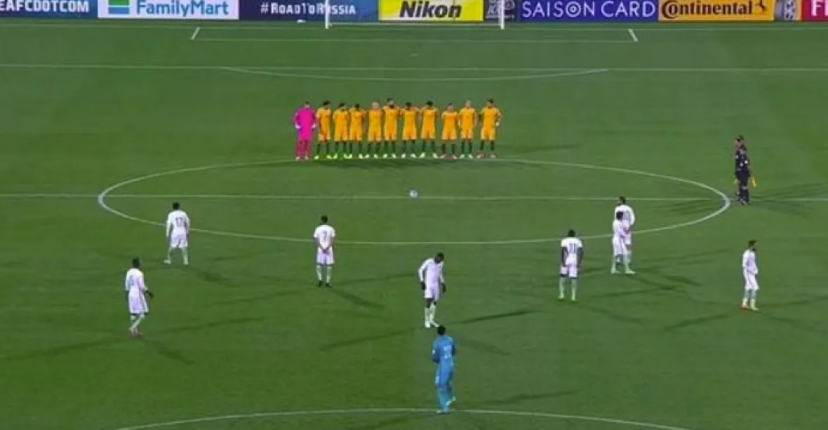 Saúdský fotbalový tým odmítl uctít památku obětí teroristického útoku