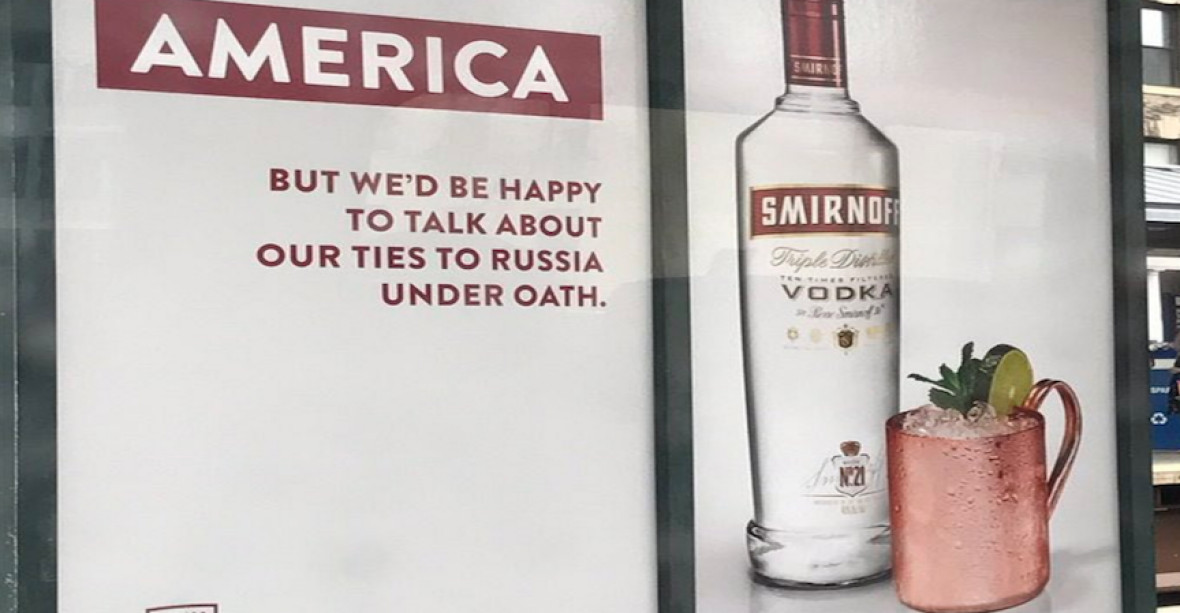 Vodka Smirnoff: ‚Povíme vám o našich vazbách na Rusko‘