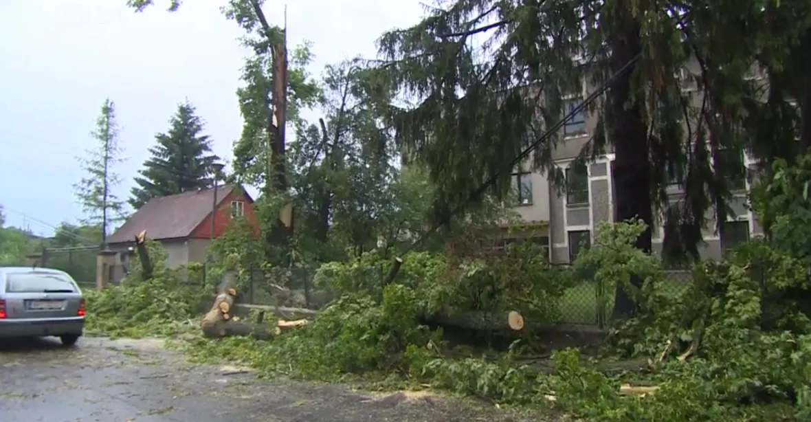 Lidé bez proudu, popadané stromy, nejezdí vlaky: Česko zasáhly bouřky