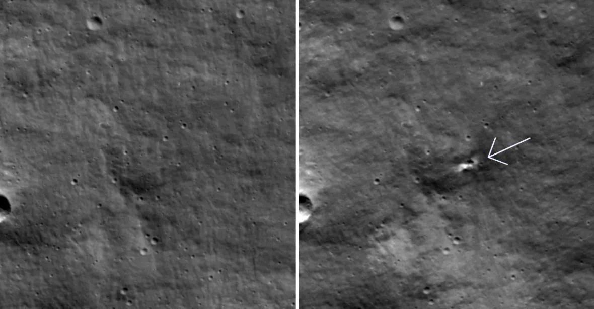 Opravdová ruská stopa ve vesmíru. Po pádu jejich modulu na Měsíc vznikl nový kráter