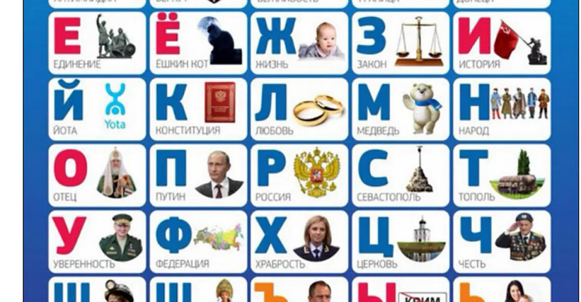 A jako Antimajdan, P jako Putin. Ruské děti se učí abecedu