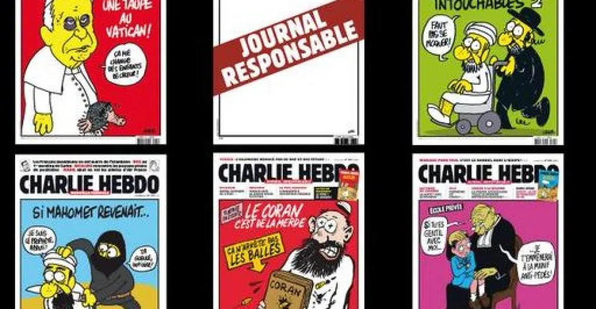 Cenzura karikatur Charlie Hebdo je tu. Nechceme nikoho urazit, hájí se média