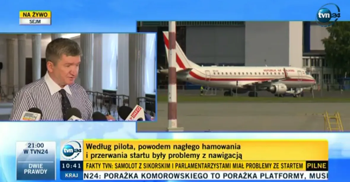 Drama polských poslanců. Jejich letadlo těsně uniklo nehodě