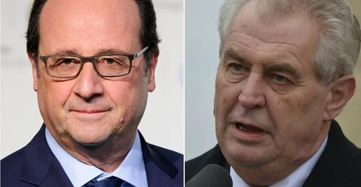 Zeman bude s Hollandem řešit Trumpa a české kamiony ve Francii