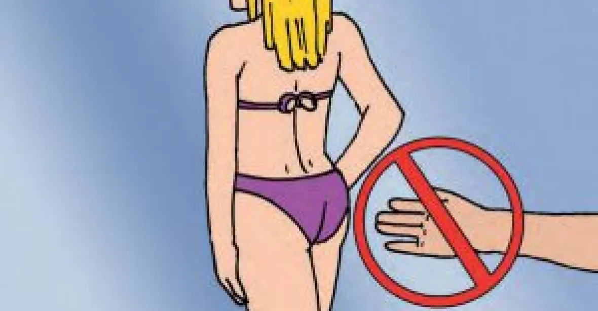 Bikiny, burkiny, nesahat... Plakáty u bazénů ukazují návštěvníkům pravidla