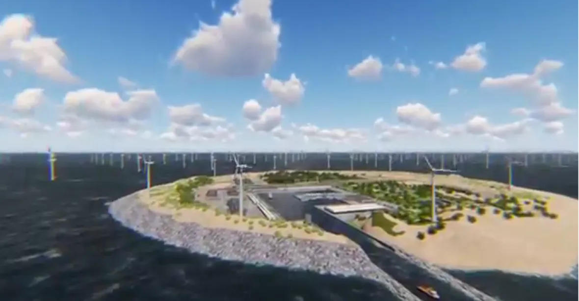 Tisíce turbín na umělém ostrově zajistí energii pro 80 milionů Evropanů