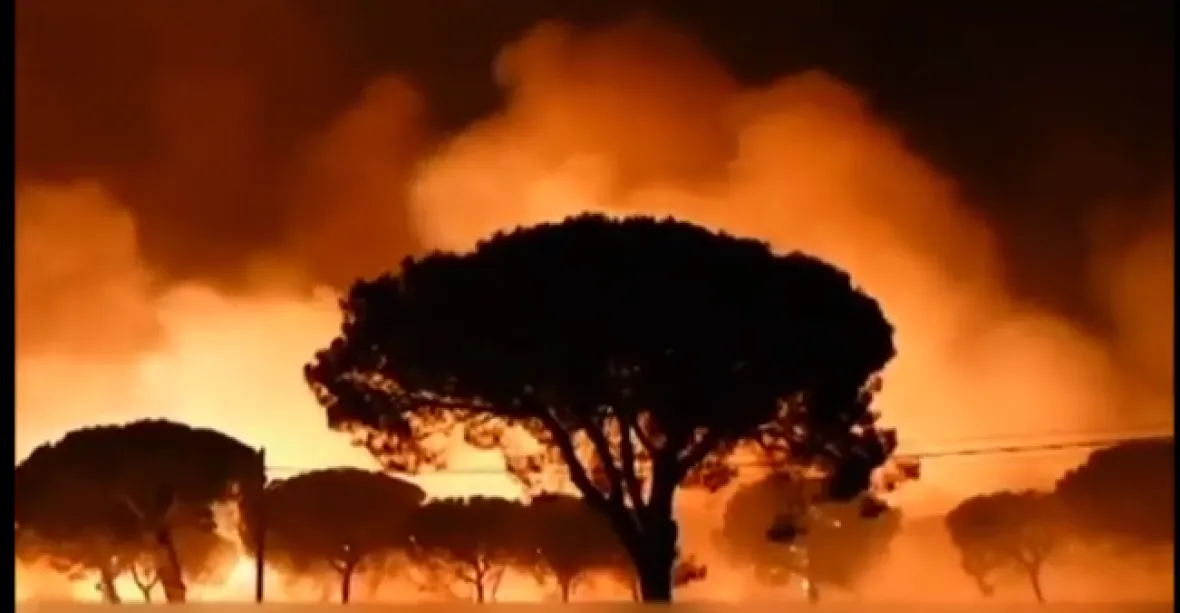 Ve Španělsku se šíří lesní požár. Evakuace stovek místních i turistů