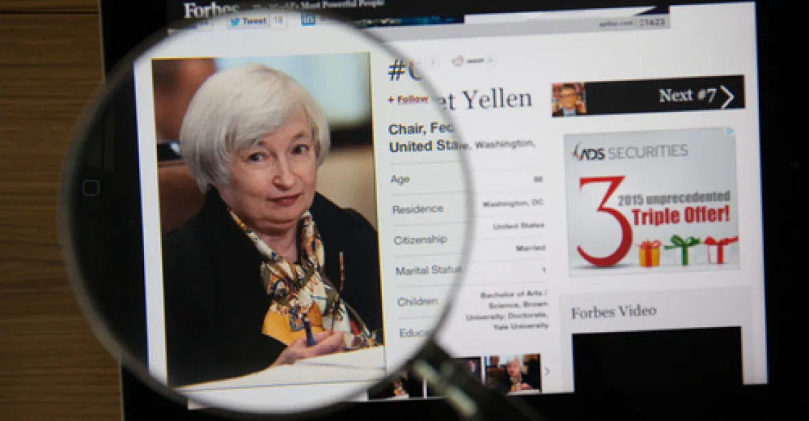 Yellenová: Reformy finanční systém posílily, ekonomice neuškodily