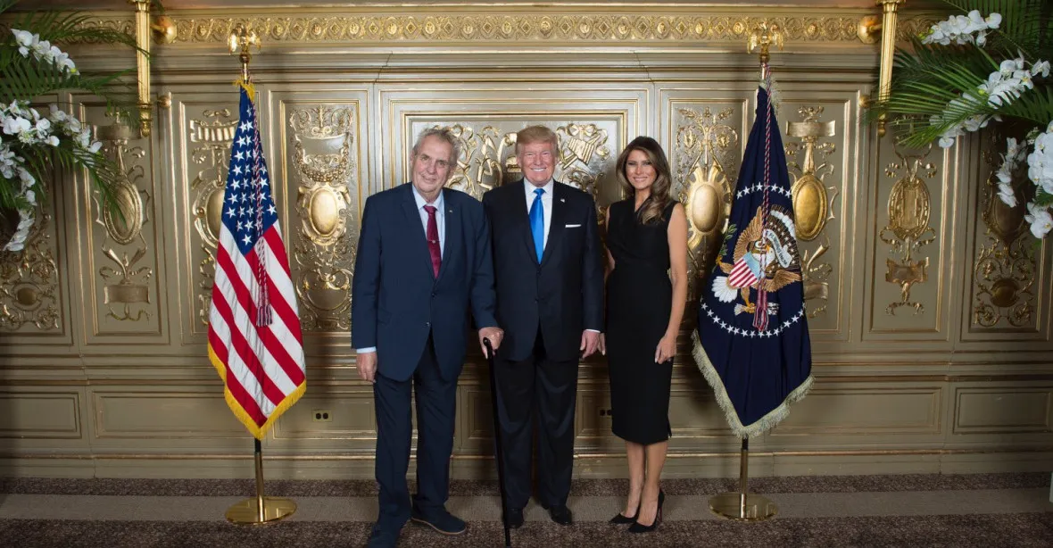 Miloš Zeman se vyfotografoval s prezidentem USA Donaldem Trumpem