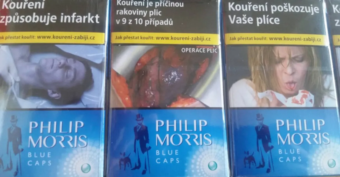 Odstrašující obrázky spotřebu cigaret nesnížily, tvrdí distributor