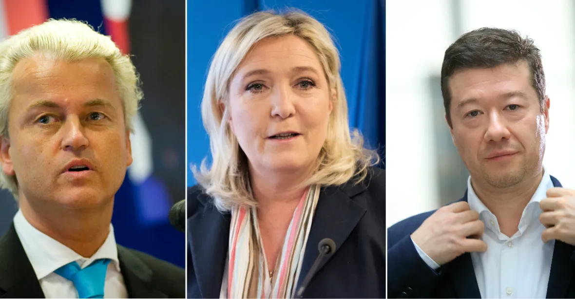 Le Penová, Wilders, Okamura...  Nacionální populisté si dali sraz v Praze