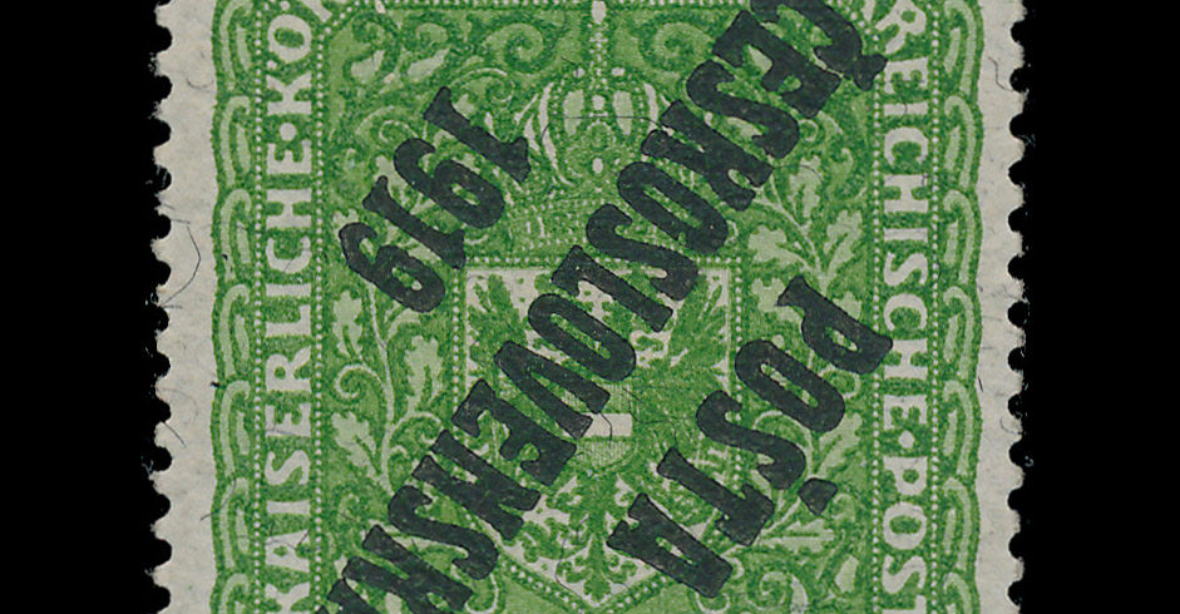 Nejvzácnější československá známka byla vydražena za 7,8 milionu Kč