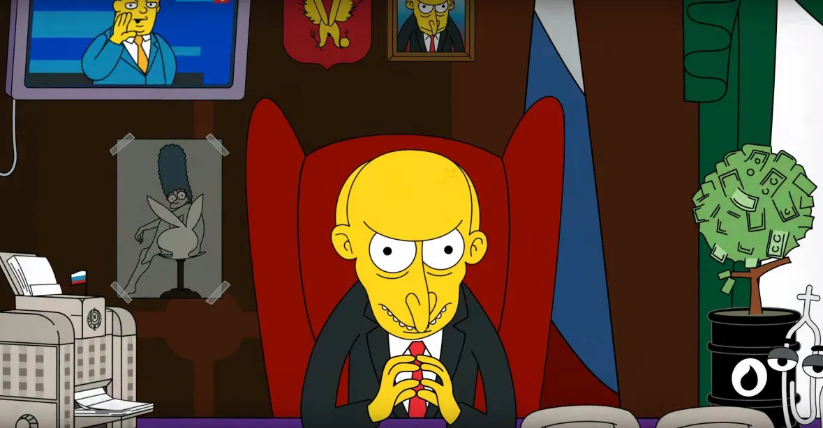 VIDEO: Putin jako pan Burns. Satira ukazuje rozpad Ruska ve světě Simpsonů