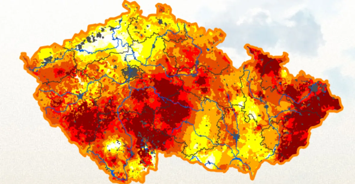 Česko na suchu: Podívejte se na podrobné mapy, zachycující katastrofální situaci