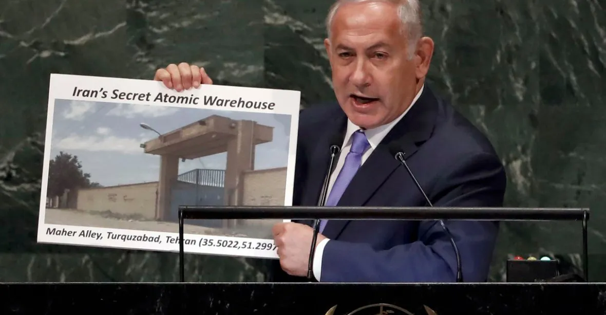Netanjahu v OSN upozornil na další jaderné úložiště v Teheránu