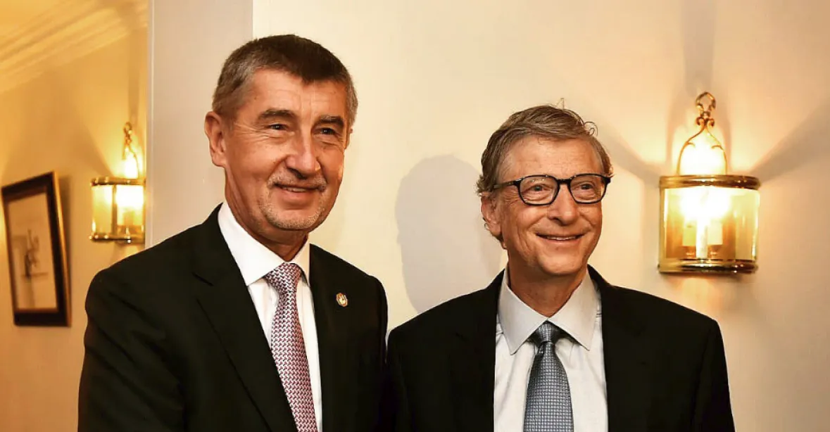 Babiš se v Bruselu sešel s Billem Gatesem, řešili politiku i pomoc Africe