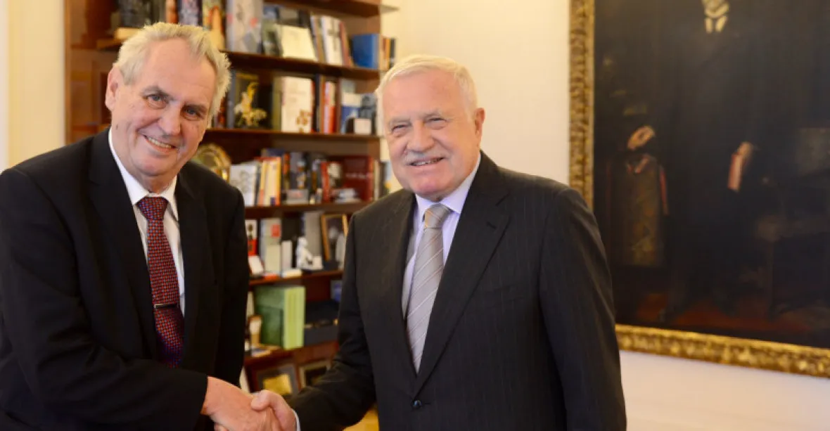 Prezident Václav Klaus dostane vyznamenání, potvrdil Zeman