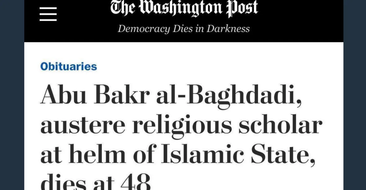 „Striktní náboženský učenec.“ Tak označil The Washington Post teroristu Bagdádího