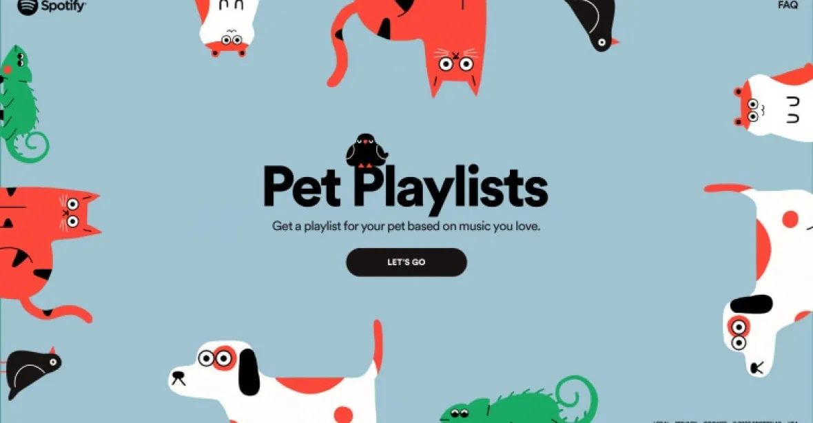 Hudba a podcasty pro zvířata. Spotify nabízí playlisty pro psy, křečky i leguány