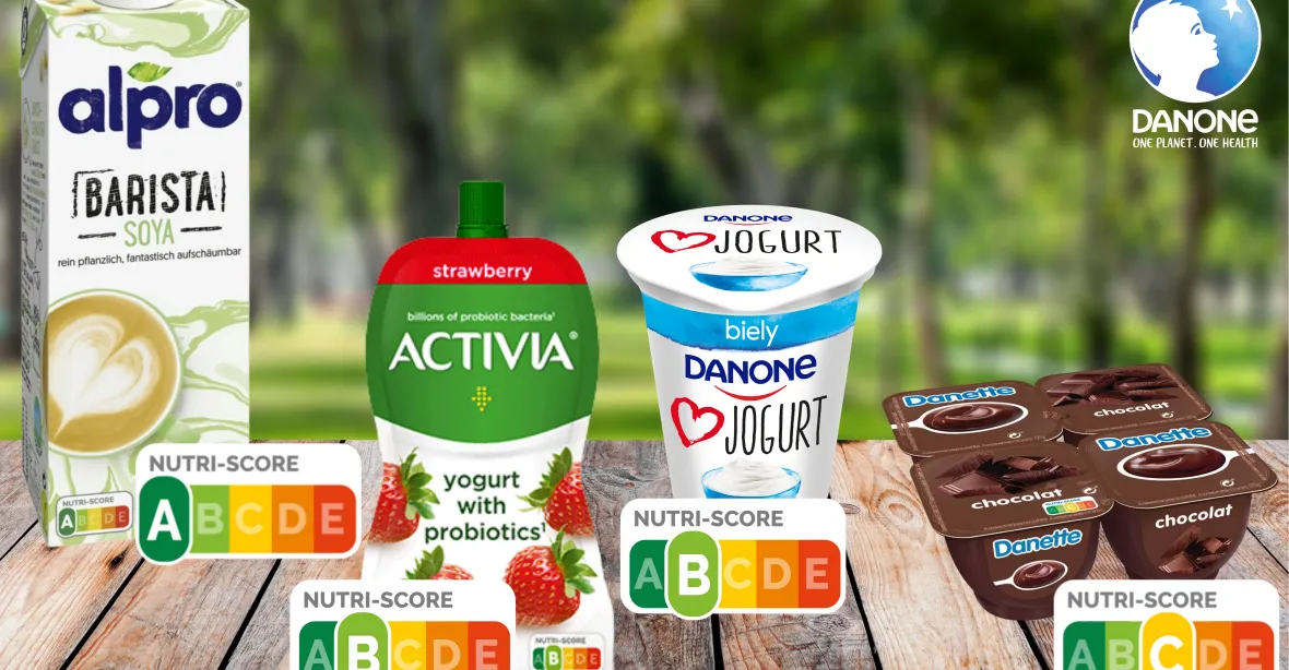 Danone na svých výrobcích v Česku zavádí nutriční značení Nutri-Score