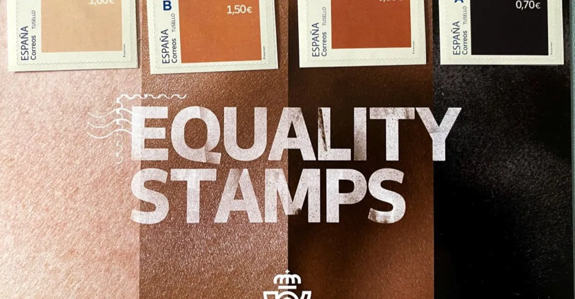 Španělská pošta vydala „antirasistické známky“ v barvě lidské pleti, černá stojí nejméně