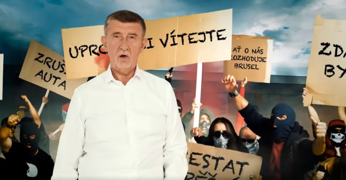 Babiš na ukřičeném videu straší migranty a Bruselem. Konkurenci přirovnal k šílencům
