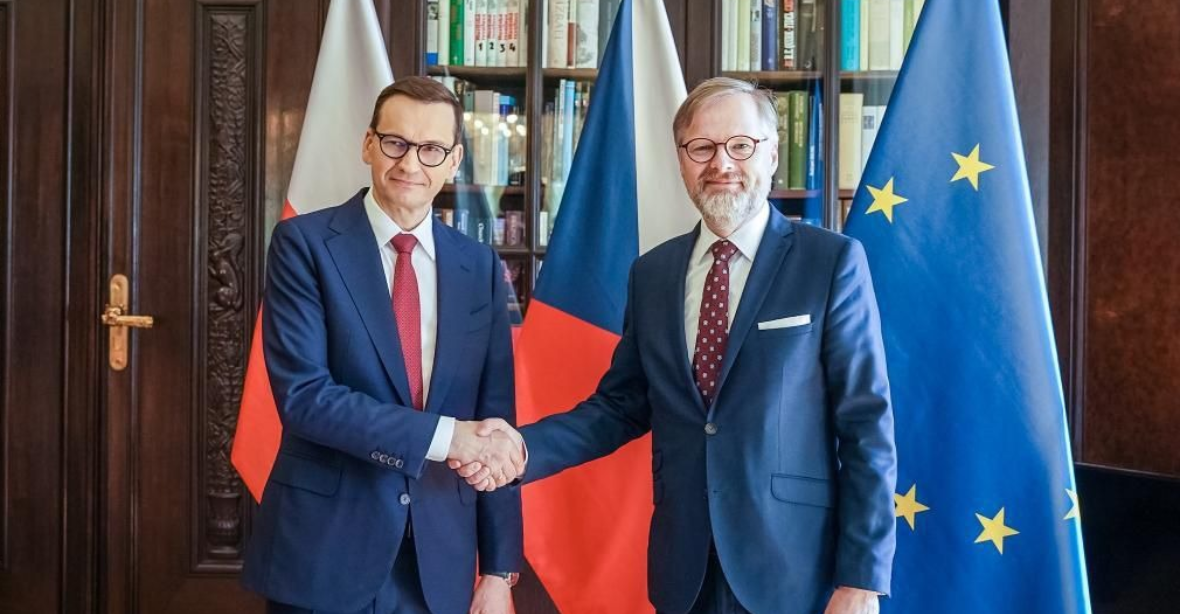 Do Česka přijela polská vláda. Fiala se zajímal o terminály na LNG a nový plynovod