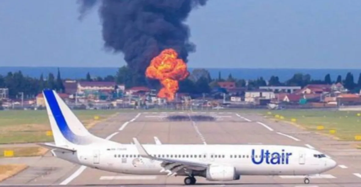 VIDEO: Exploze v ruském Soči. Od letiště se valí černý dým