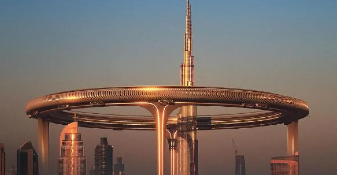 V Dubaji chystají obří visuté město v prstenci jako Star Wars, má obepnout mrakodrap Burdž Chalífa