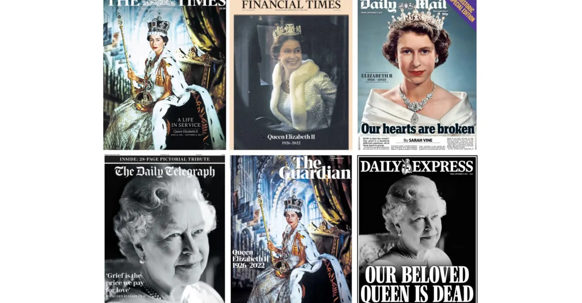 Královna na titulní straně. Jak se s Alžbětou II. rozloučila média. Podívejte se