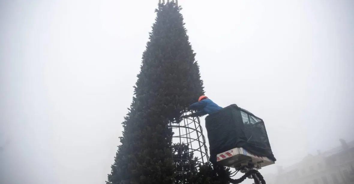 V Kyjevě staví Kličko válečný vánoční strom, „Jalinku nezlamnosti“