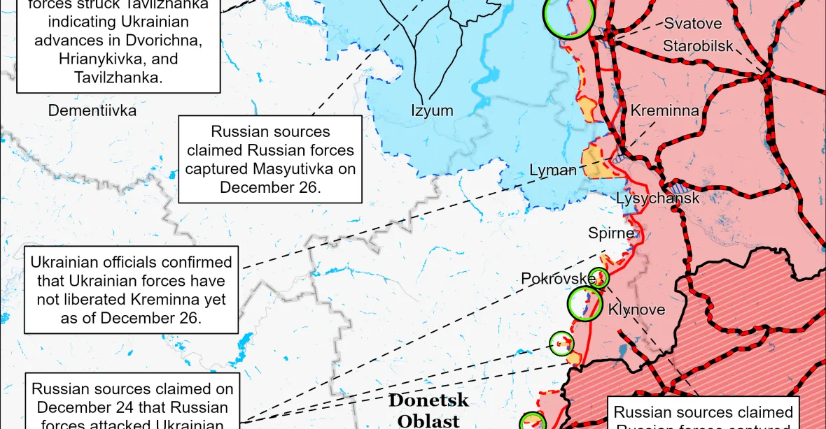 Nápor ruské ofenzivy u Bachmutu se blíží vrcholu, píše ISW