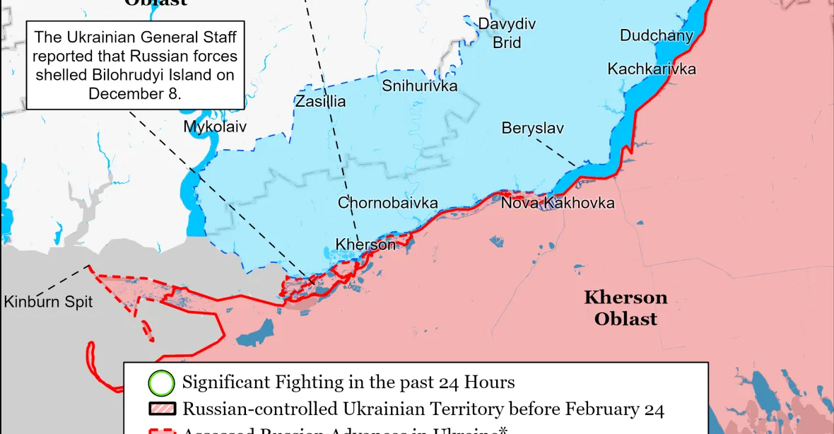 Ukrajinci tvrdí, že při úderu u Nové Kachovky zabili 200 ruských vojáků