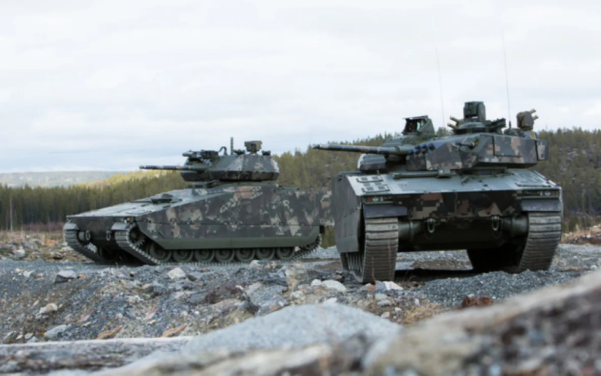 Švédské bojové vozidlo pěchoty CV90 MKIV.