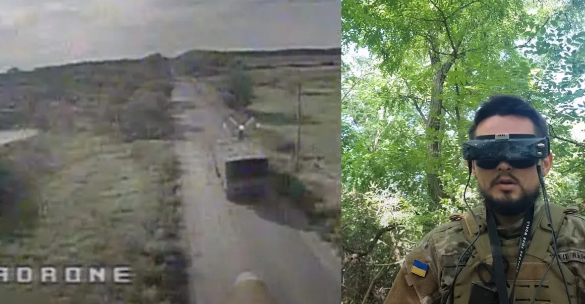 VIDEO: Válka jako videohra. Ukrajinský dron přistál přímo uvnitř ruského vozidla