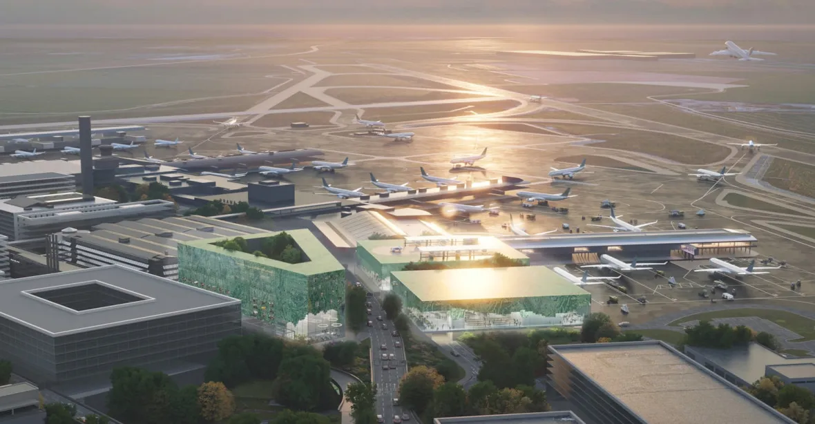 GALERIE: Na Letišti Praha mají vyrůst nové budovy. Přibude i hotel s konferenčním centrem