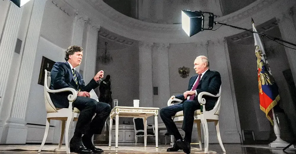 Carlson o Putinovu důvodu k válce: „Jedna z nejhloupějších věcí, jakou jsem kdy slyšel“