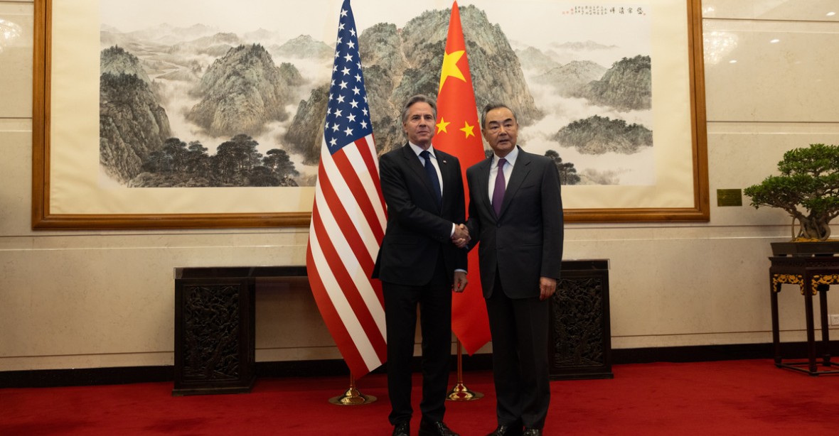 Šéf americké diplomacie jednal v Číně. Wang poukázal na neshody